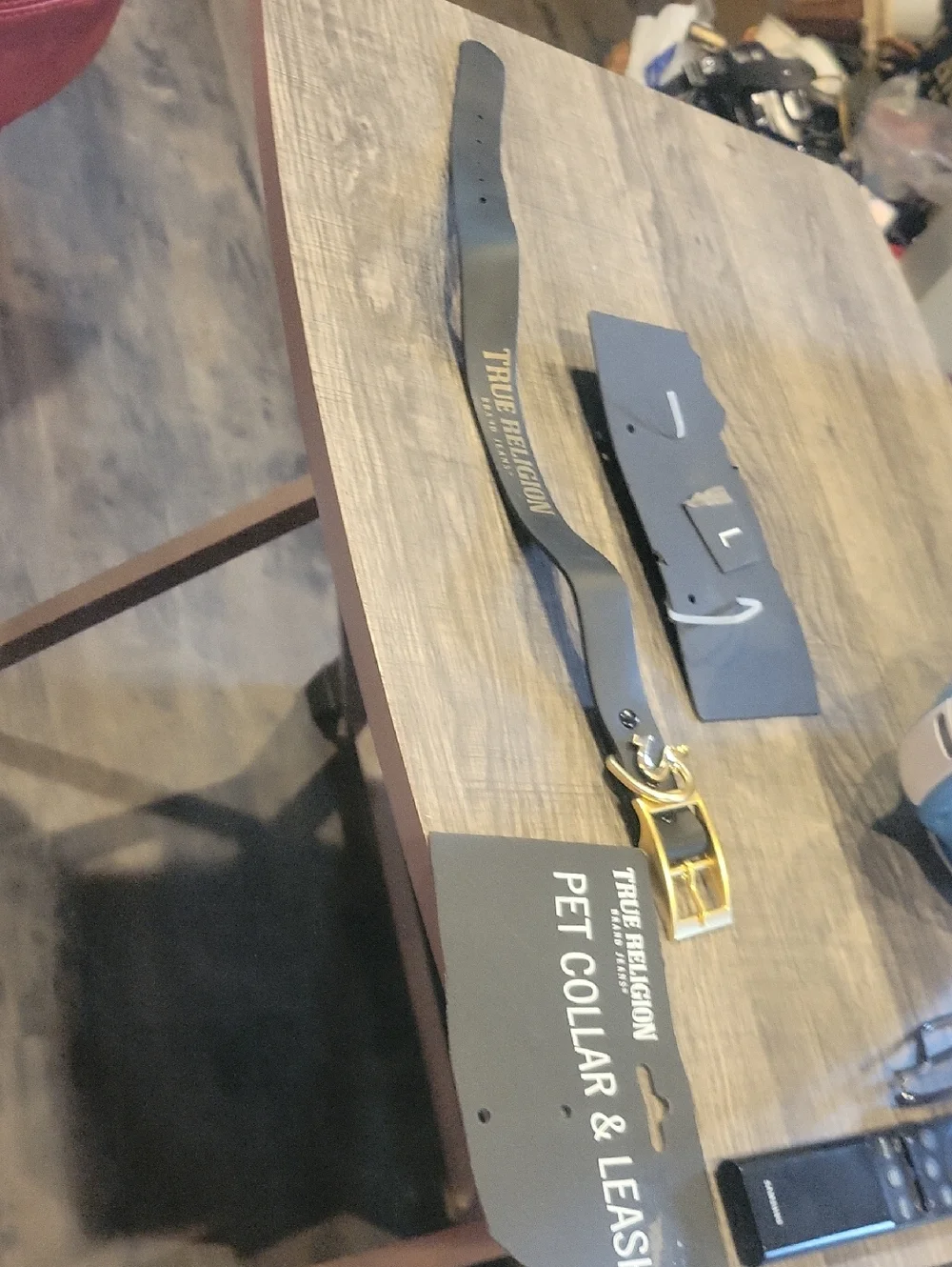 Pet Collar,Brand New,sz.large./ Black/ Gold ,True Religion